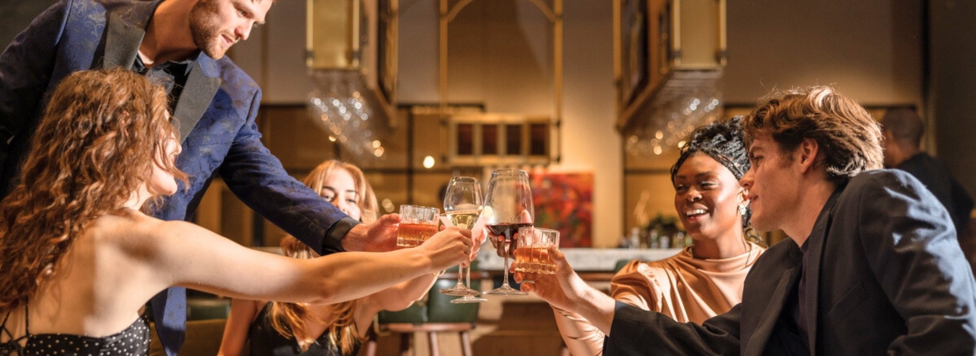 Five Friends Toasting HALL Park Hotel Frisco TX